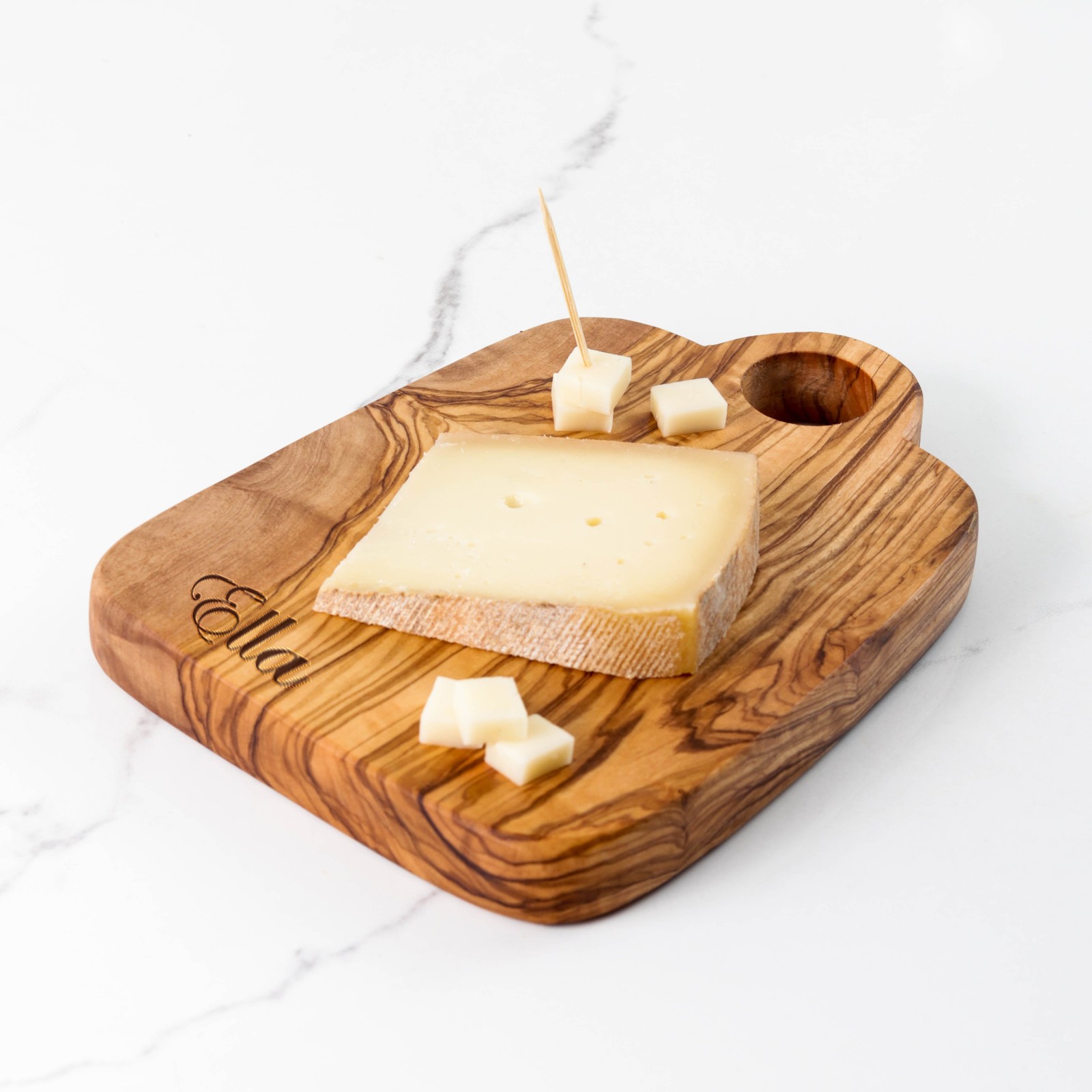 Planche à découper en bois d'olivier rustique, grand plateau de présentation pour charcuterie