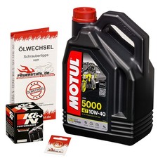 Kawasaki ZZR 600, 02-06, ZX600E; Motul 10w40 Öl; K&N Ölfilter Ölwechsel Motoröl