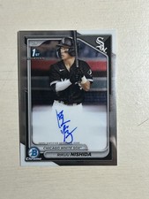 Rikuu Nishida 2024 Bowman Chrome Base Auto 1st White Sox