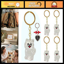Pet Hair Keepsake Bottle Keychains - 5pcs Fur Memorial Charm with Love Photo Fra