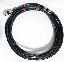 NOS 8 Ft RG6 Dual Shield 75 Ohm Coaxial Cable Male F-Type Waterproof Connector