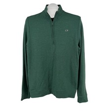 Vineyard Vines Pullover kids XL 18 Green 1/4 Zip Pima Cotton Whale Logo