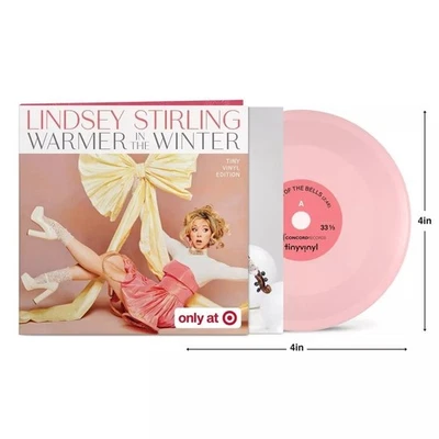 LINDSEY STIRLING - WARMER IN THE WINTER - 4" PINK TINY VINYL - BRAND NEW - Image 1 of 3
