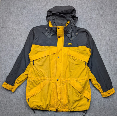 Helly Hansen Helly-Tech Jacket Men Large Vintage Hooded Outdoor Utility Gorpcore