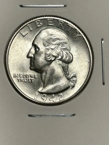 BU 1942 S Washington Silver Quarter 25c US Coin Uncirculated San Francisco