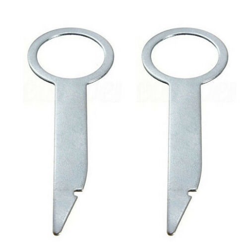 4 Pieces Auto New Car Radio Removal Tools 8cm Release Tool Keys Silver - Picture 9 of 12