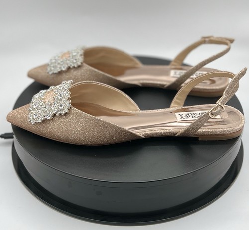 Badgley Mischka Saga Pink Flats MP6605 US SIZE 8 - Afbeelding 6 van 6