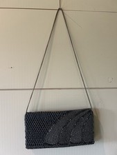 Neiman Marcus Beaded Handbag Clutch Navy