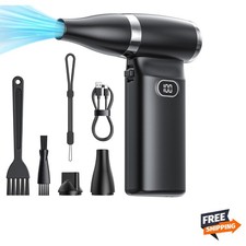 Electric Compressed Air Duster Cordless: 60 MPH High Wind Speed Mini Air Blow...