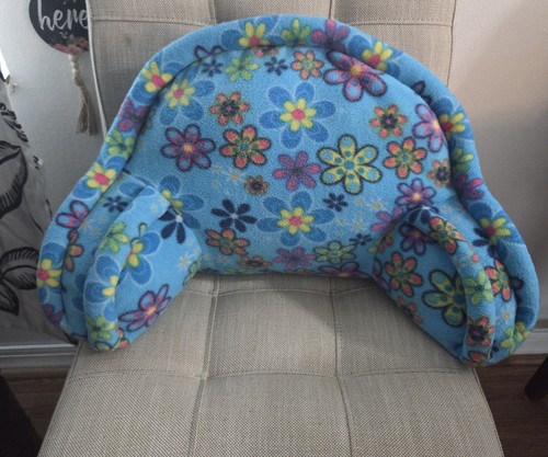 Handmade Fleece Cozy Bed for Small Animals, Small Blue Multicolor Floral Nester