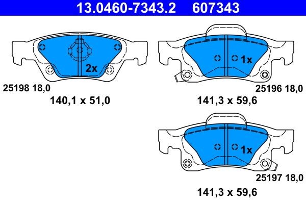 Bremsbelagsatz Scheibenbremse Hinterachse FüR Jeep Grand Cherokee Iv Van-image