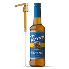 Torani Sugar Free Syrup, Hazelnut Syrup, Pump Included, 25.4 Fl Oz
