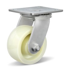 4" X 2" Heavy Duty Casters- Solid Nylon Caster Wheels for Food Processing Pla...
