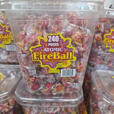 Atomic Fireballs Candy, 4.05 Pound Bulk Candy Tub