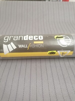 5 Rollen Grandeco ,Grau,gestreift,Glitzer   0,59 /Meter  Vliestapete  AO141111