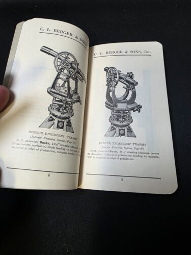 Vintage Berger Solar Ephemeris and Polaris Tables 1937 C.L Berger & Sons, Inc. - Picture 2 of 5