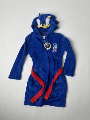 Sonic The Hedgehog Boys Blue Costume Plush Robe Size Large 10/12 - Image 1 of 4