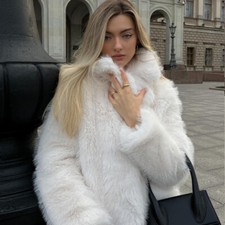Women Faux Fur Bomber Jacket
