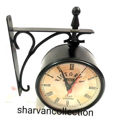 Victoria Station Double Sided Railway Clock Functional Clock Home Decor Vintage - Picture 2 of 5