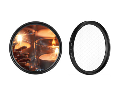 dHD DIGITAL Marken Sternfilter 6x Gitterfilter 6 fach Stern Filter Star 62mm 62