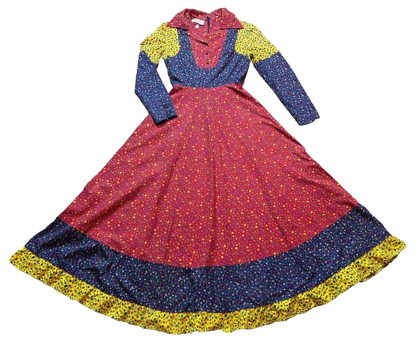 Hippy Polialgodón Maxi Vestidos Vintage para Mujeres