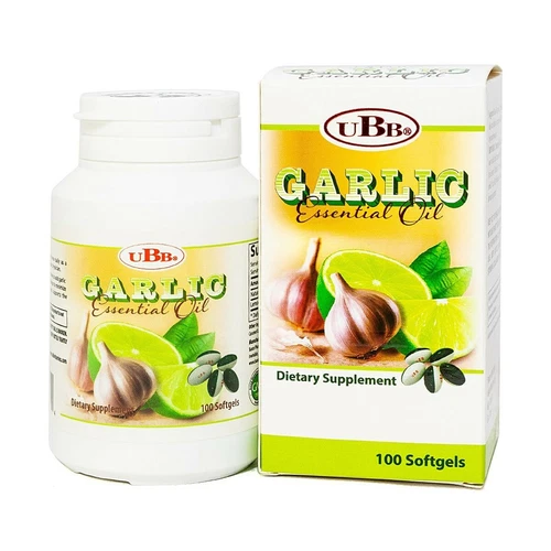 100 Capsules Ubb Garlic Essential Oil -  Support Relief of Flu and Indigestion