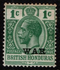 British Honduras 1917 King George V 1c War Stamp SG116 Sc MR2 Mint