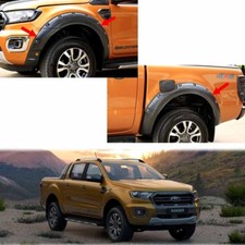 Black Fender Flares Wheel Arch 6" Nuts Off Road Fits Ford New Ranger 4Dr 18 - 19