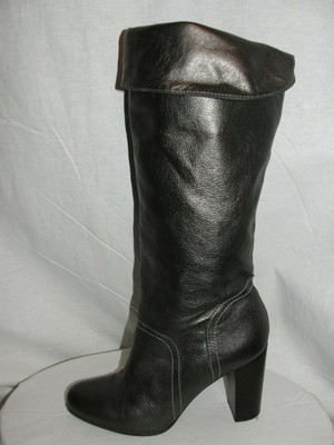 womens tall gray leather boots