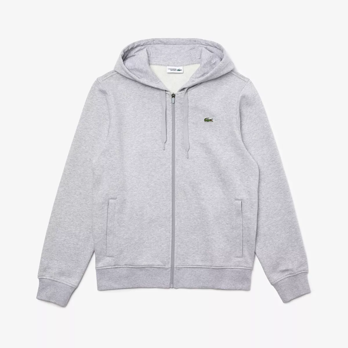 Lacoste grey zip clearance hoodie
