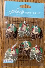 RARE Jolees Mini Pine Cone Bunches Combs Holiday Christmas 3D Scrapbook Stickers