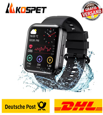 Smartwatch Damen Herren mit Telefonfunktion Blutsauerstoff Sportuhr Android IOS