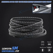 Carbon Fiber Style Car Interior Door Gap Accessories Insert Trim Line w/ Tool 5M