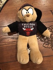 NBA Chicago Bulls 9  Plush Bear Stuffed Animal Brand NBA.           r1