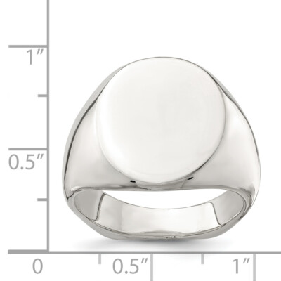 Silver 18x14mm Open Back Signet Ring QR2441 | eBay