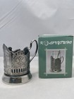 Glass Holder for Hot Tea Coffee Drinking ( MOSCOW ) Nickel Podstakannik