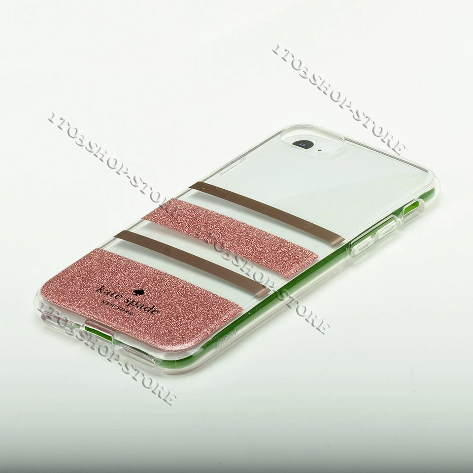 Kate Spade iPhone 7 / 8 iPhone SE 2020 Case - Charlotte Stripe Rose Gold Used - Image 4 of 4