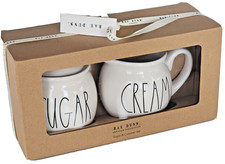 Rae Dunn by Magenta Ceramic Ivory Sugar and Creamer Boxed Gift Set LL - NIP