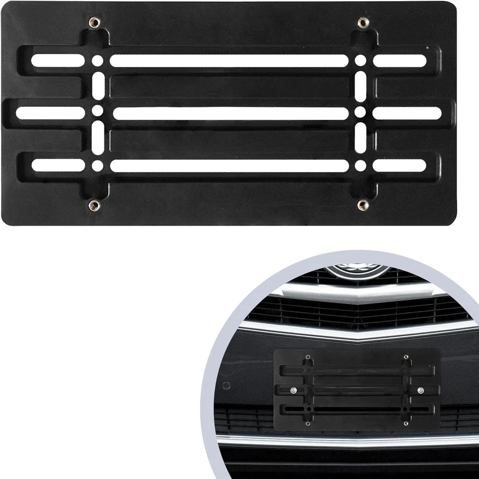 Soporte de placa de matrícula montaje reubicador adaptador kit de parachoques soporte para carrito Foto 3 de 4