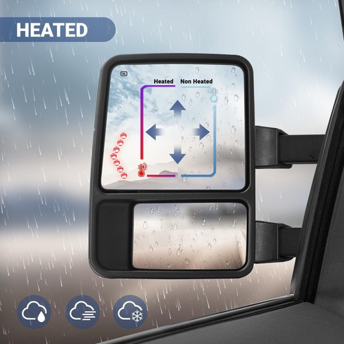Towing Mirrors Compatible with 1999-2016 F250 F350 F450 F550 Super Duty Truck... - Picture 8 of 8