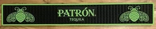 New Patron Tequila Bar Rail Mat Commercial Grade 2 Ft - Black & Lime Green