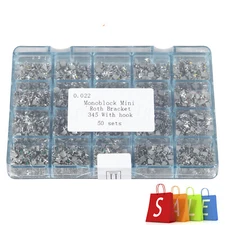 1000pcs Dental Orthodontics Monoblock Brackets Brace MINI Roth 345 w/ Hooks Dr