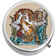 Japanese Dragon and Tiger Medicine Pill Box