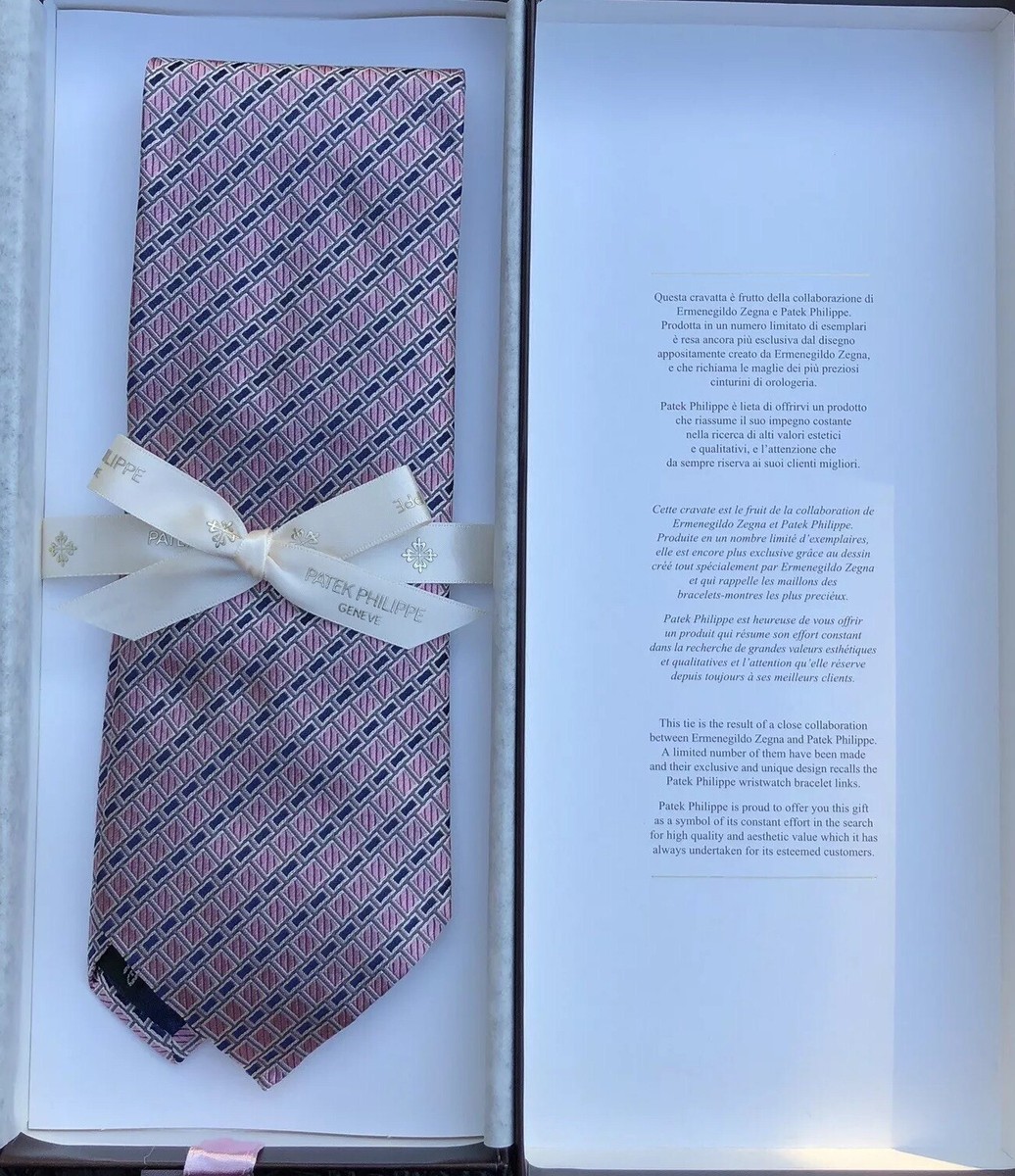 Original Patek Philippe Necktie by Ermenegildo Zegna 100% Silk