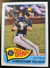 2021 Topps Series 2 Baseball Christian Yelich 1965 Redux Insert #T65-29 Brewers