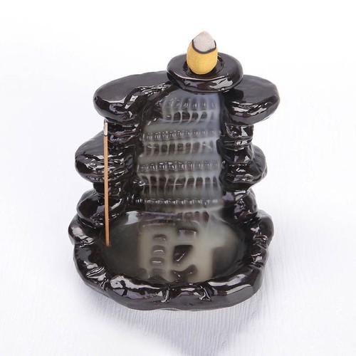 Ceramic Incense Waterfall Burner Backflow Censer Smoke Waterfall Backflow Holder - Picture 20 of 22