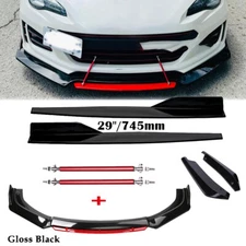 Front Bumper Lip Spoiler Splitter Rear Lip Side Skirt For Subaru WRX STI/BRZ
