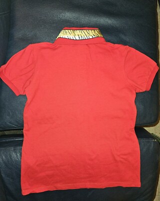 Gucci Polo with tiger on collar, Size 10 Years, Red, Material