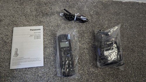 Panasonic Landline KX-TGB610EB Cordless Telephone with docking station- Black