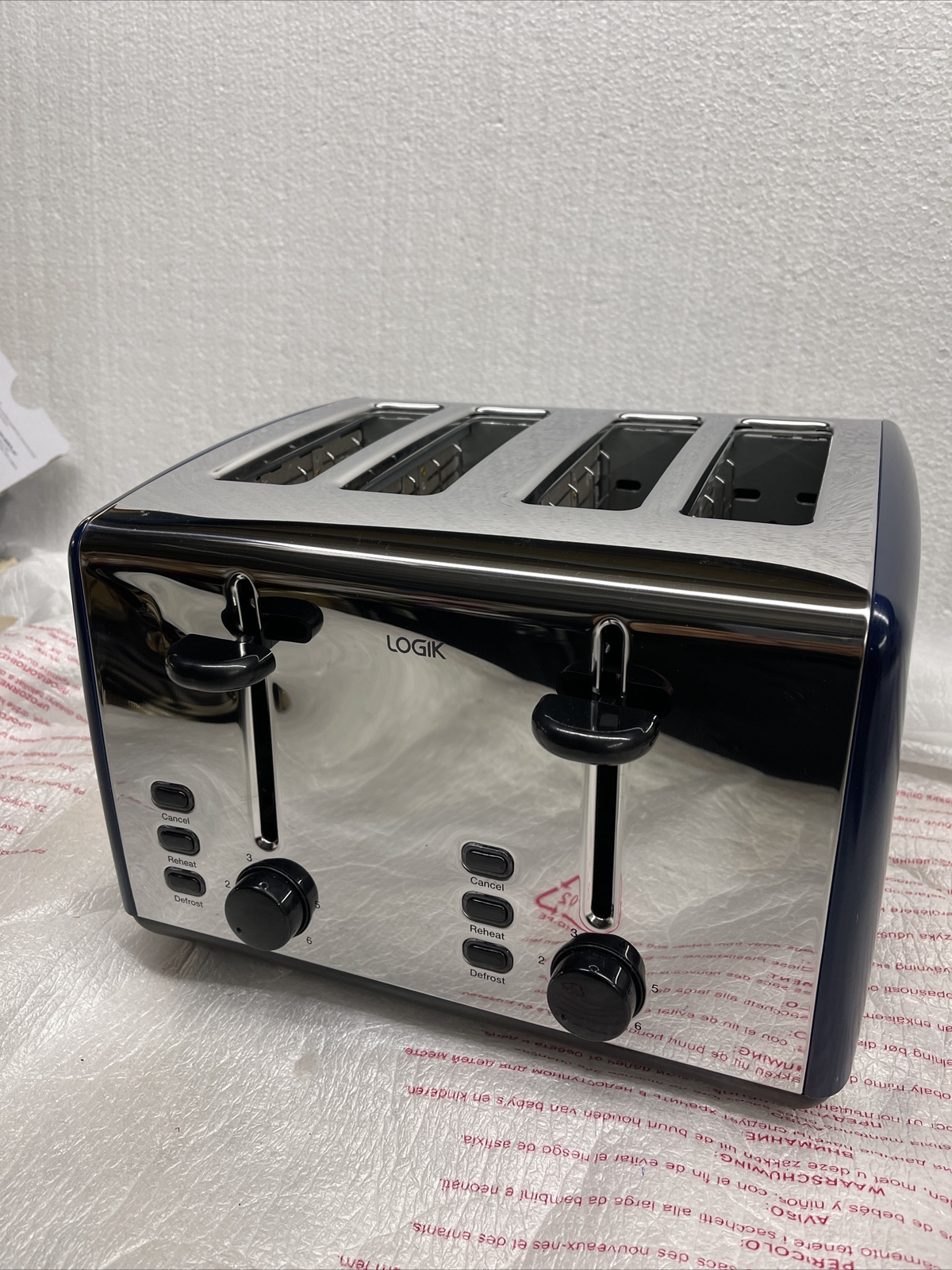 Logik L04TBU21 4Slice Toaster Blue DENTED eBay